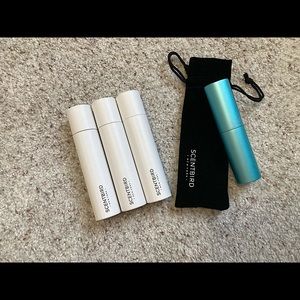 Blue Scentbird Case; 3 Individual Scents Perfume